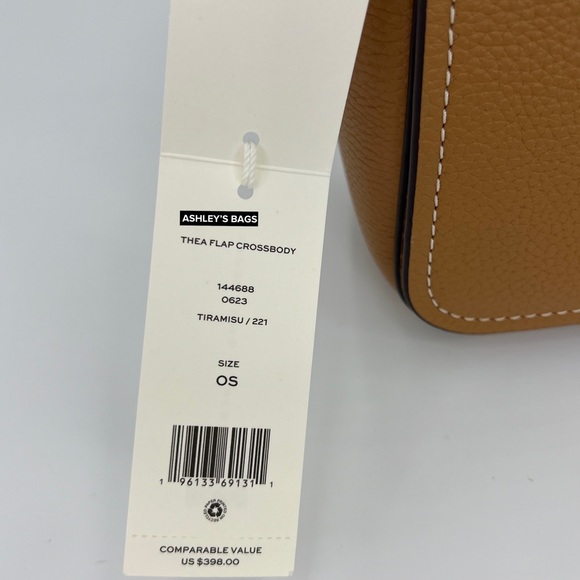 Tory Burch Thea Flap Crossbody In Tiramisu - Picture 11 of 11